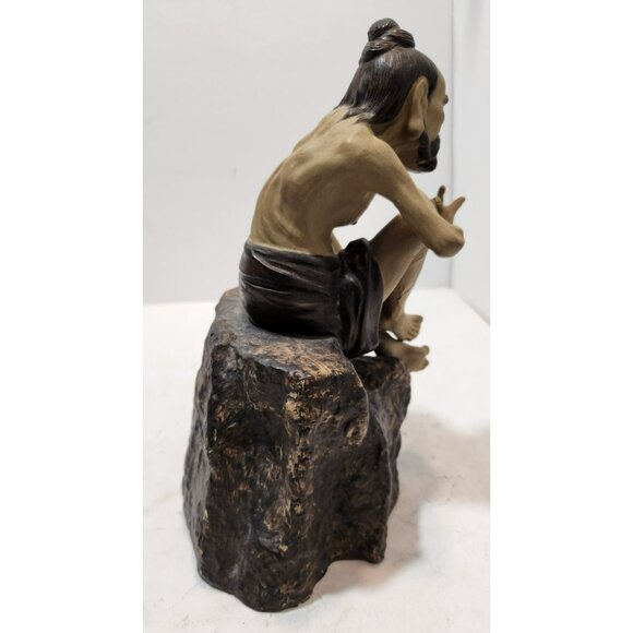 Vtg Rare Chinese Shiwan Xiangqi Mud Man Ceramic Figurine Sage Jigong Detailed - Picture 9 of 16